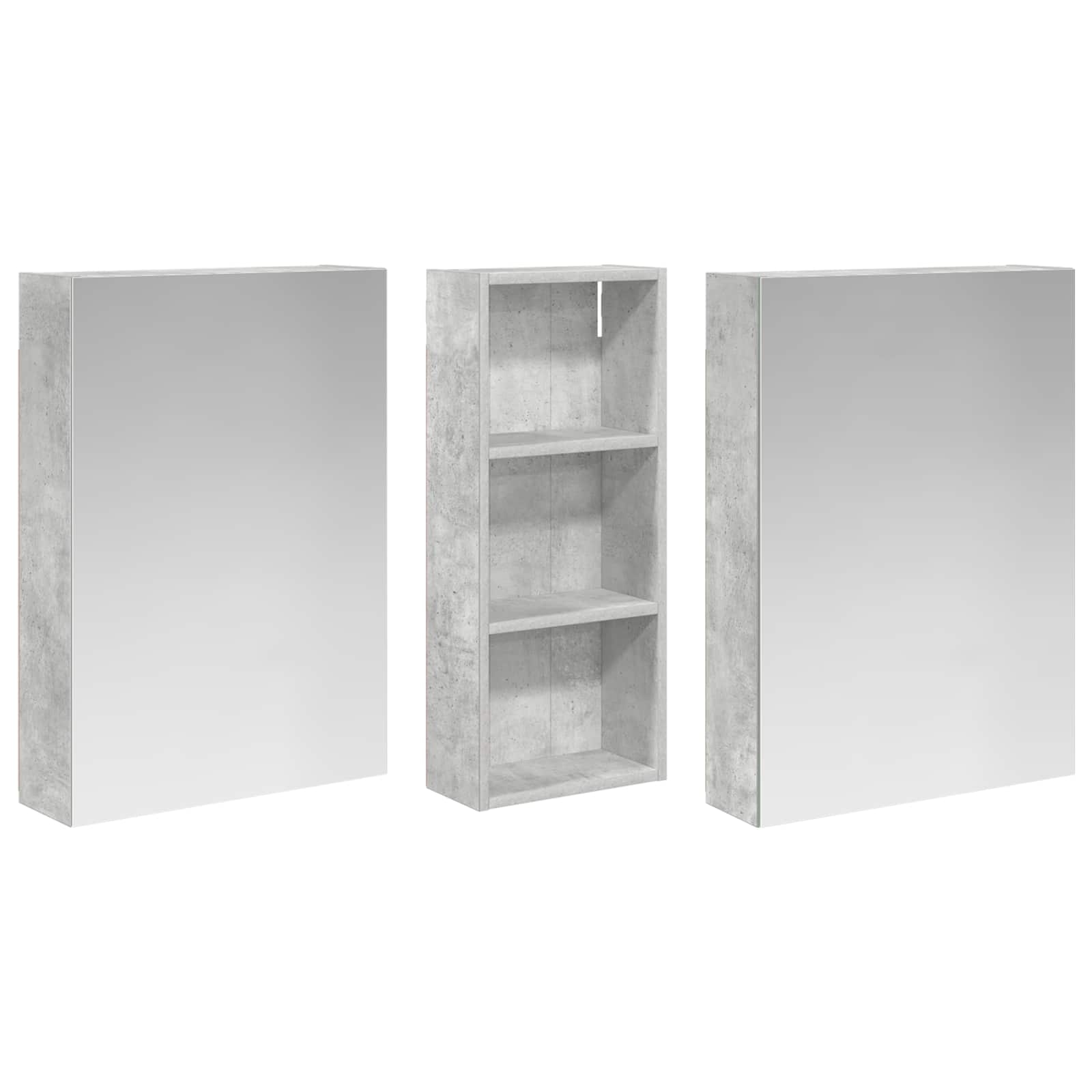 Badezimmerschrank-Set 3 pcs 130 x 14,5 x 70 cm Holzwerkstoff