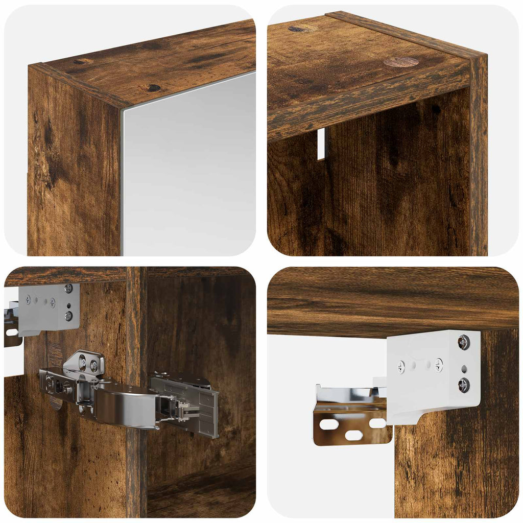 Badezimmerschrank-Set 3 pcs 130 x 14,5 x 70 cm Holzwerkstoff