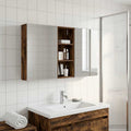 Badezimmerschrank-Set 3 pcs 130 x 14,5 x 70 cm Holzwerkstoff