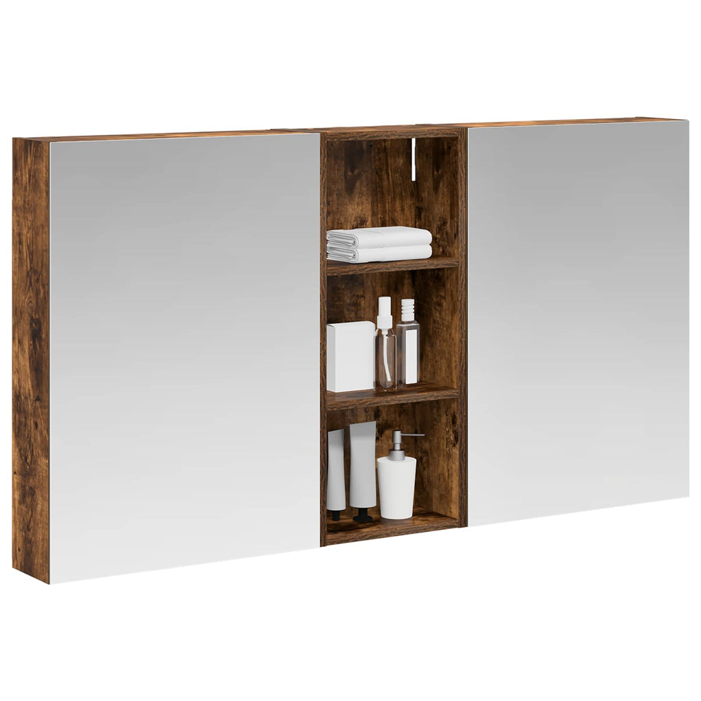 Badezimmerschrank-Set 3 pcs 130 x 14,5 x 70 cm Holzwerkstoff