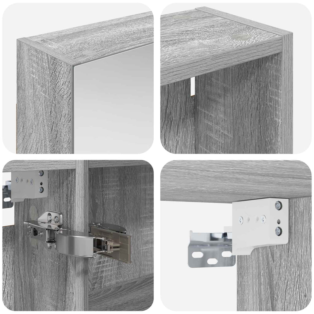 Badezimmerschrank-Set 3 pcs 130 x 14,5 x 70 cm Holzwerkstoff