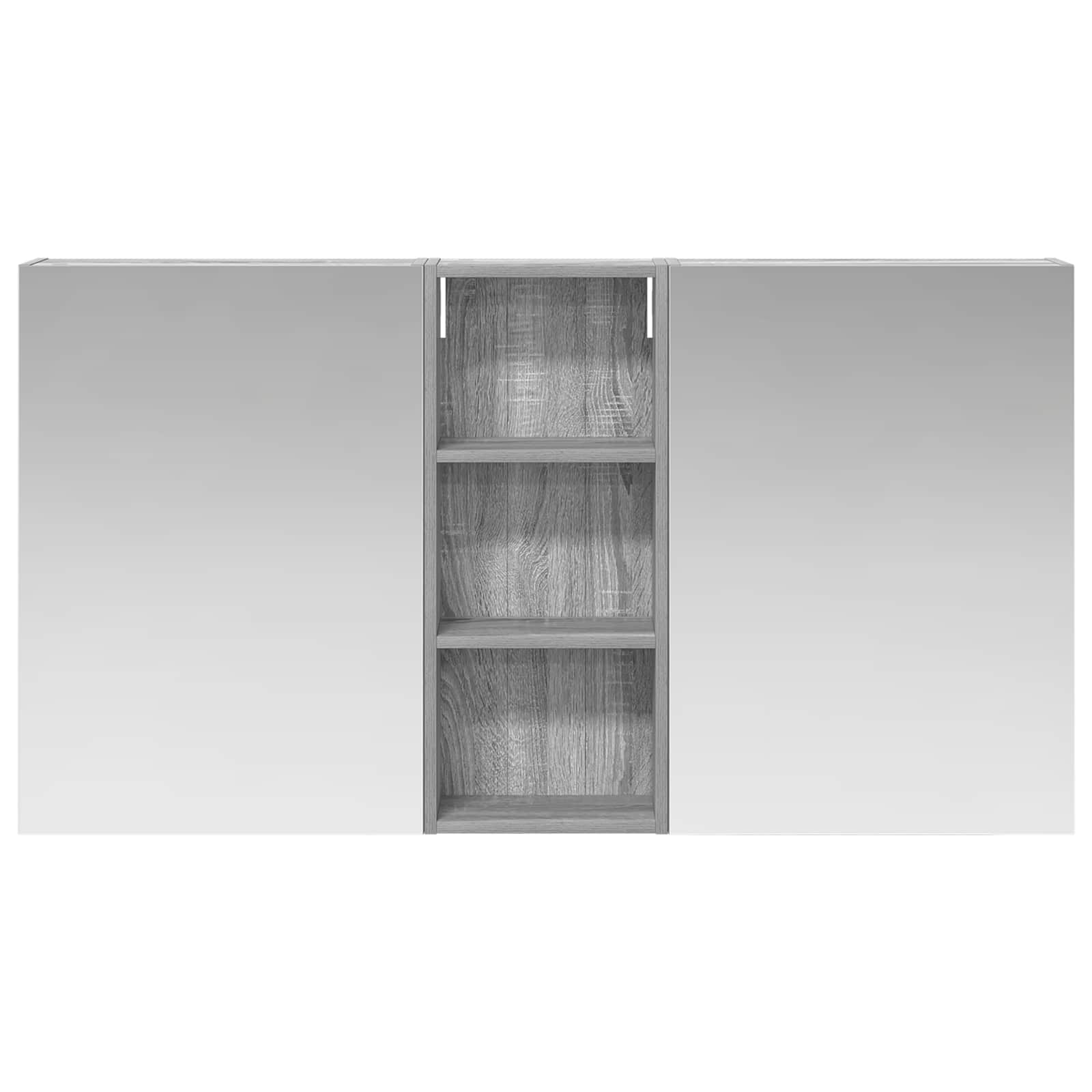 Badezimmerschrank-Set 3 pcs 130 x 14,5 x 70 cm Holzwerkstoff