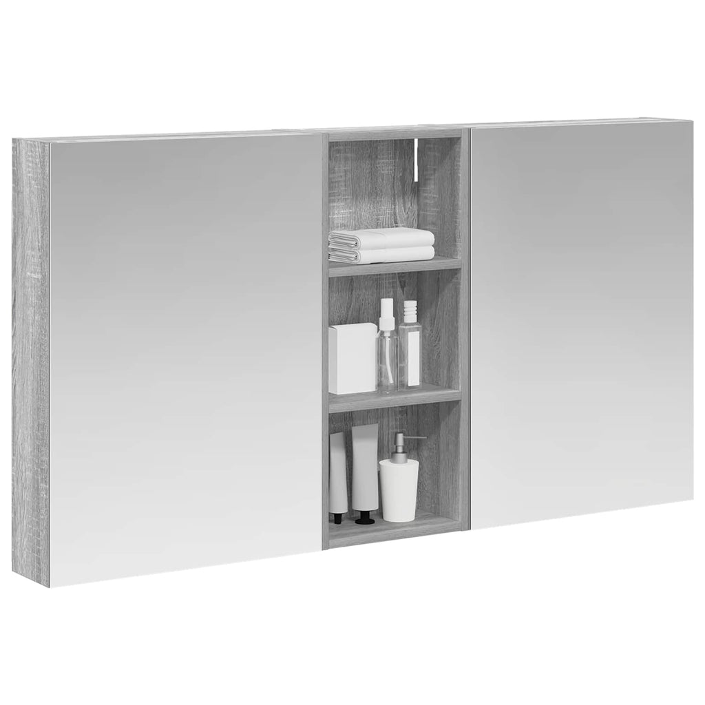 Badezimmerschrank-Set 3 pcs 130 x 14,5 x 70 cm Holzwerkstoff