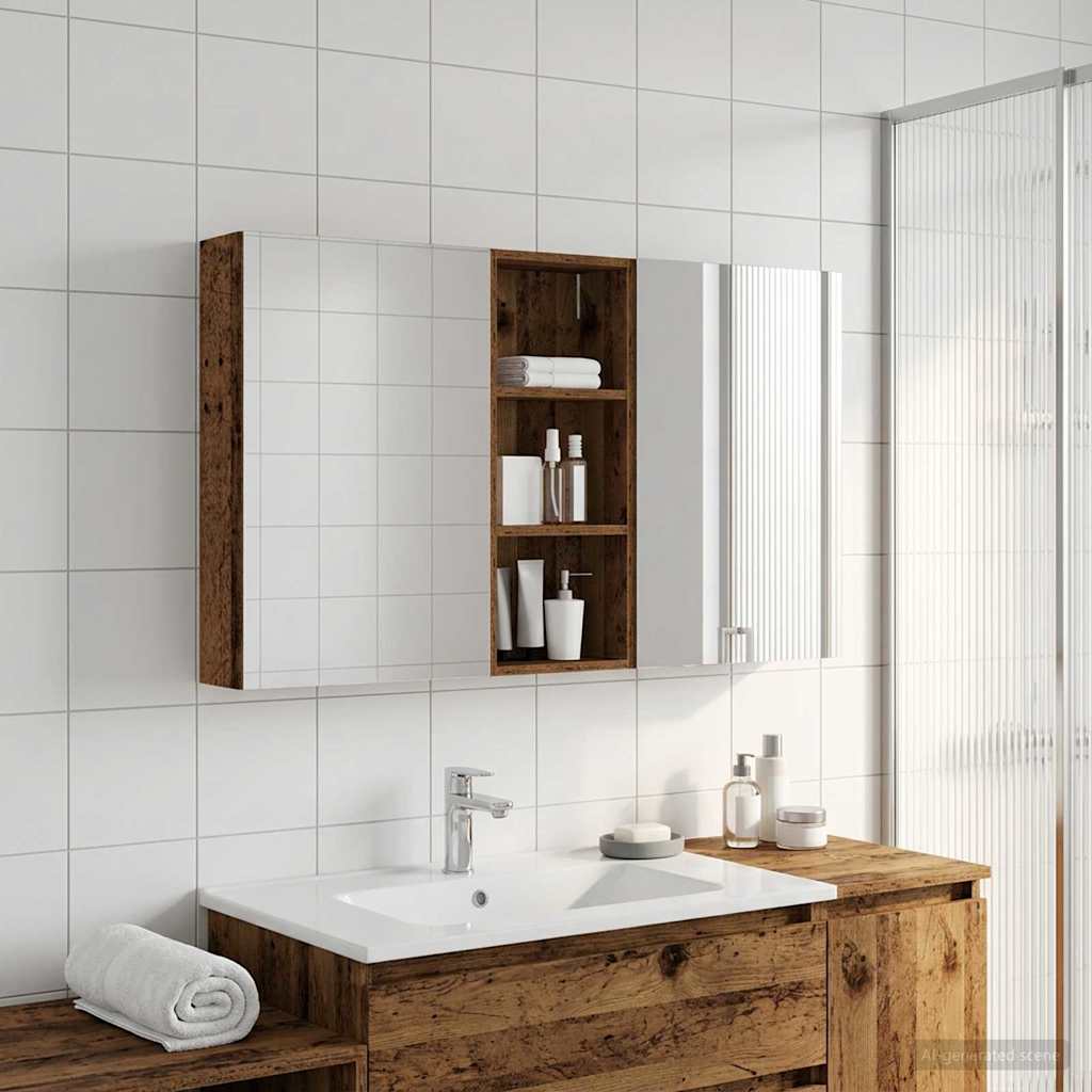 Badezimmerschrank-Set 3 pcs 130 x 14,5 x 70 cm Holzwerkstoff