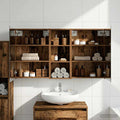 Badezimmerschrank-Set 3 pcs 130 x 14,5 x 70 cm Holzwerkstoff