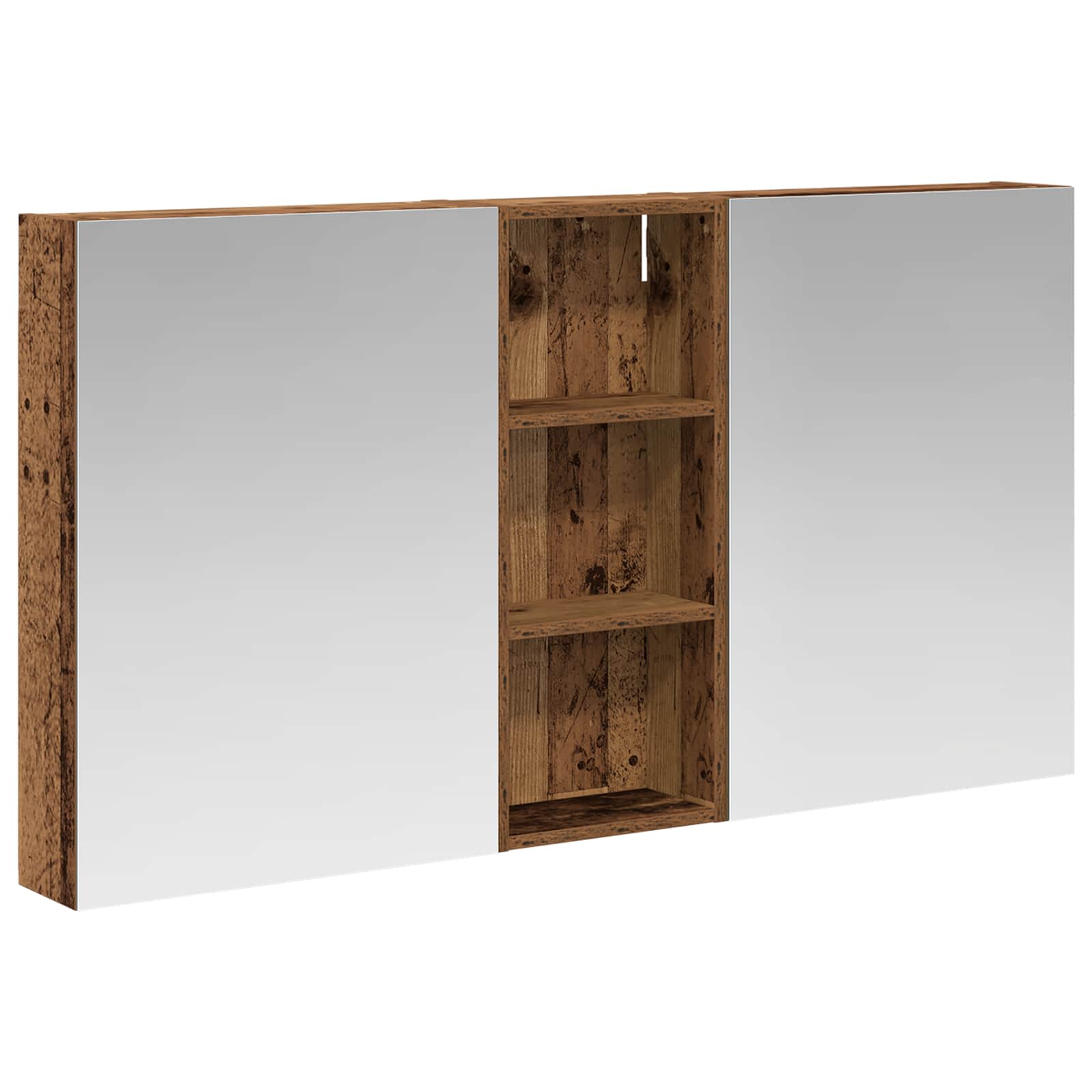 Badezimmerschrank-Set 3 pcs 130 x 14,5 x 70 cm Holzwerkstoff
