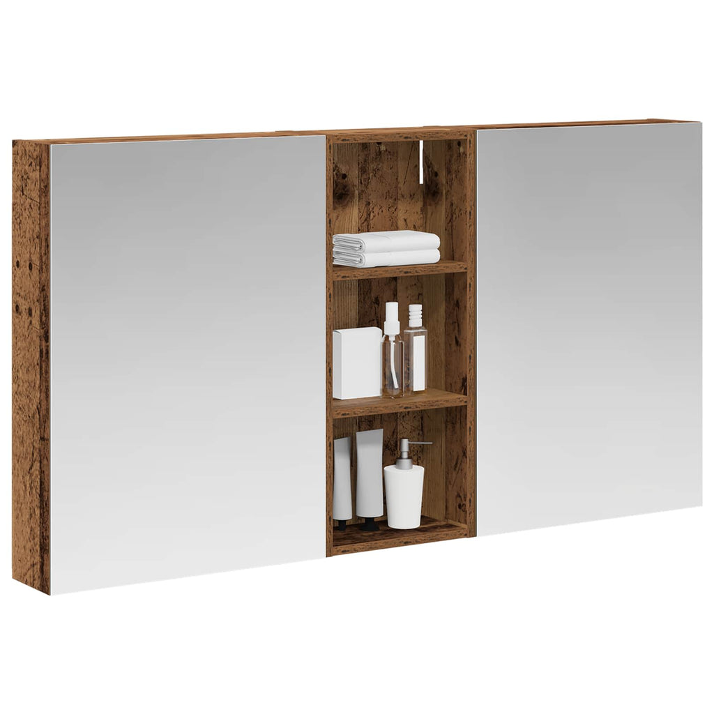 Badezimmerschrank-Set 3 pcs 130 x 14,5 x 70 cm Holzwerkstoff