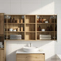 Badezimmerschrank-Set 3 pcs 130 x 14,5 x 70 cm Holzwerkstoff