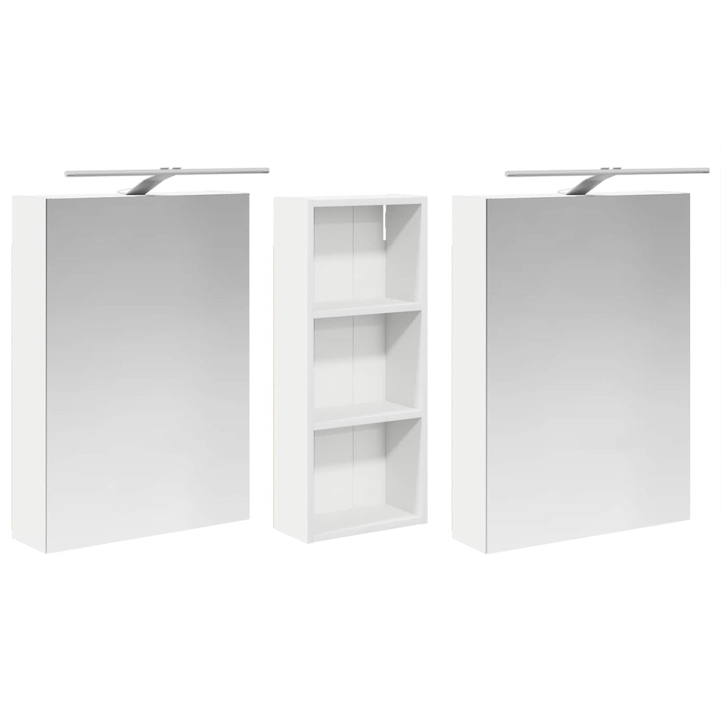 Badezimmerschrank-Set 3 pcs 130 x 14,5 x 70 cm Holzwerkstoff