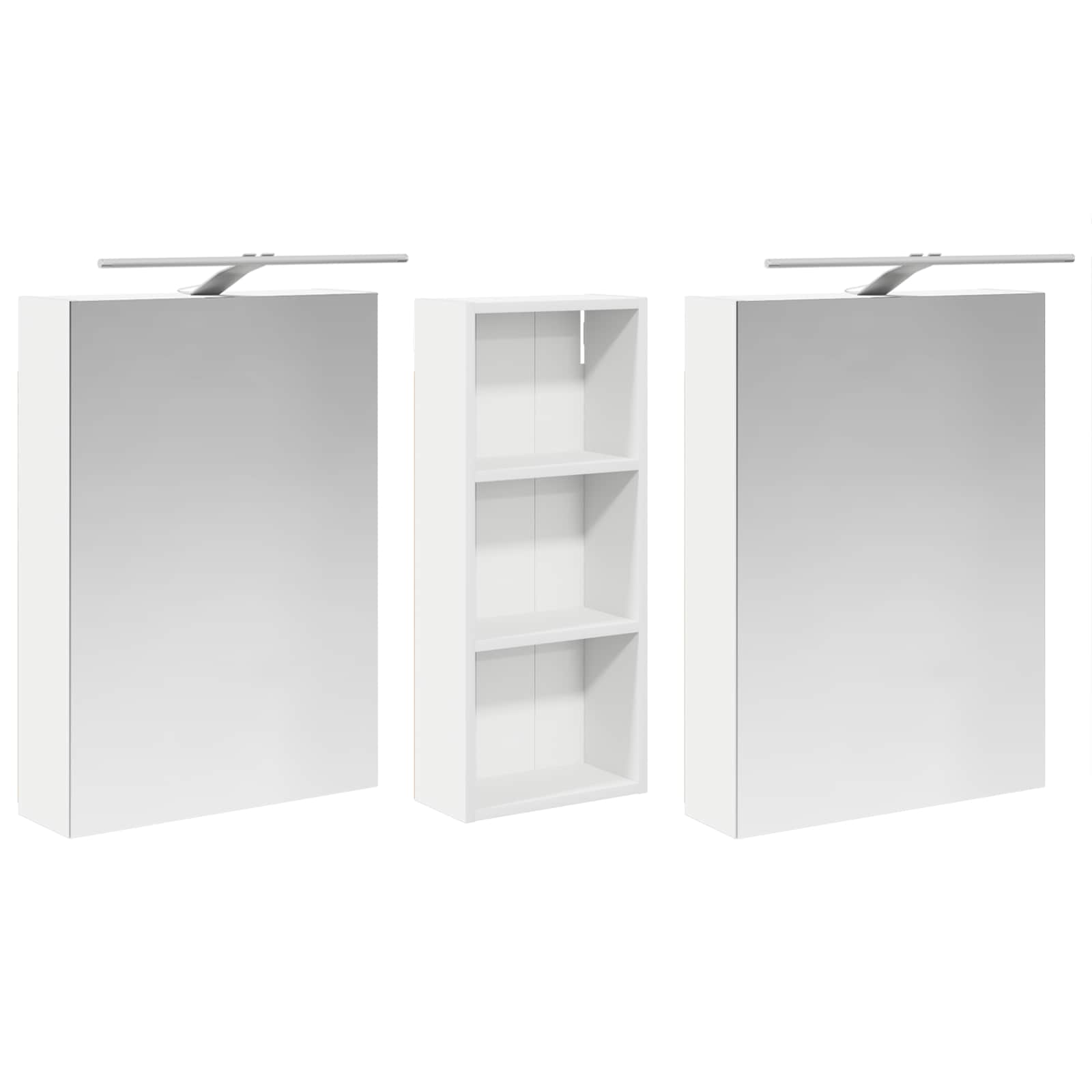 Badezimmerschrank-Set 3 pcs 130 x 14,5 x 70 cm Holzwerkstoff