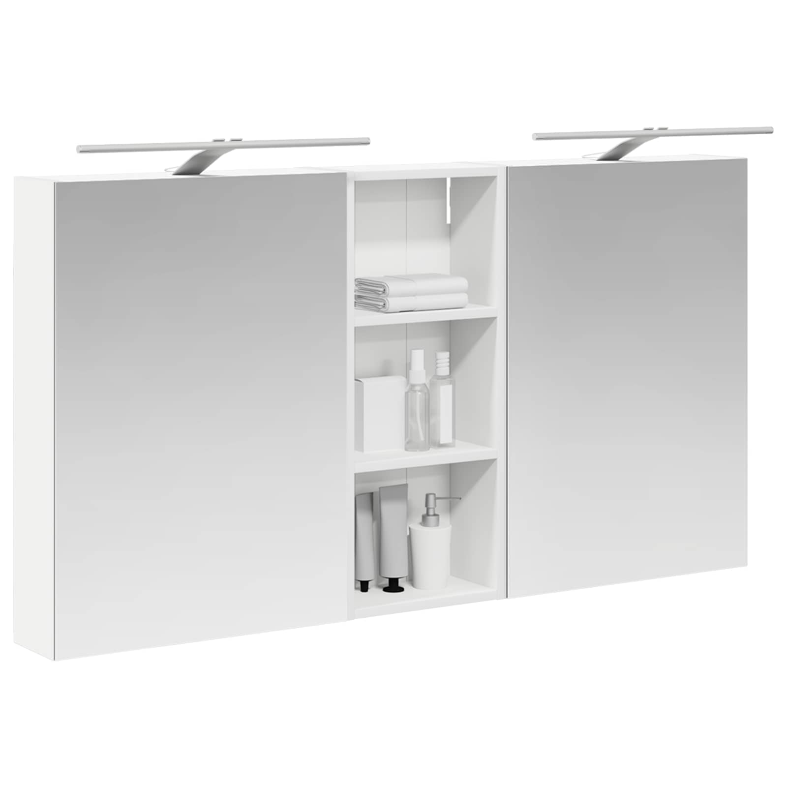Badezimmerschrank-Set 3 pcs 130 x 14,5 x 70 cm Holzwerkstoff