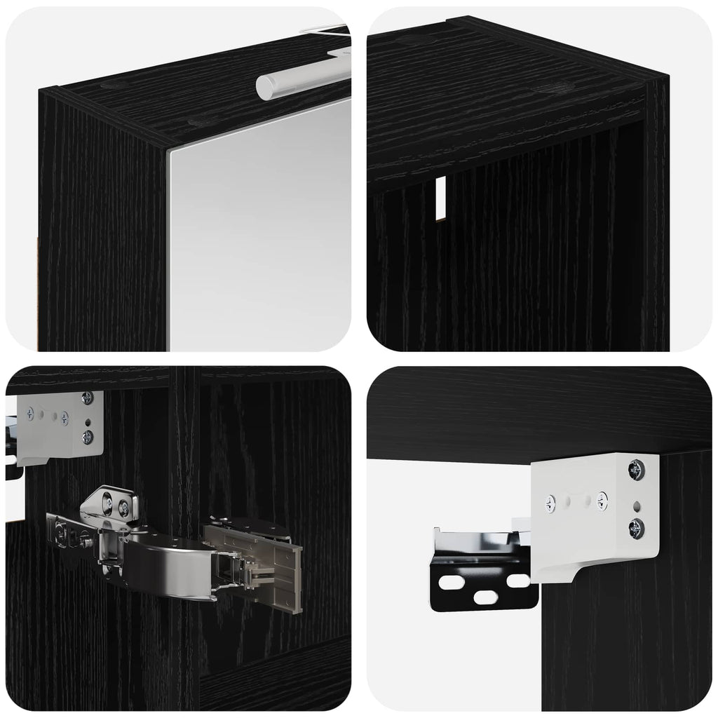 Badezimmerschrank-Set 3 pcs 130 x 14,5 x 70 cm Holzwerkstoff
