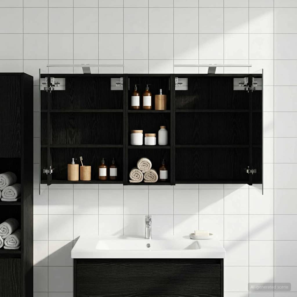 Badezimmerschrank-Set 3 pcs 130 x 14,5 x 70 cm Holzwerkstoff