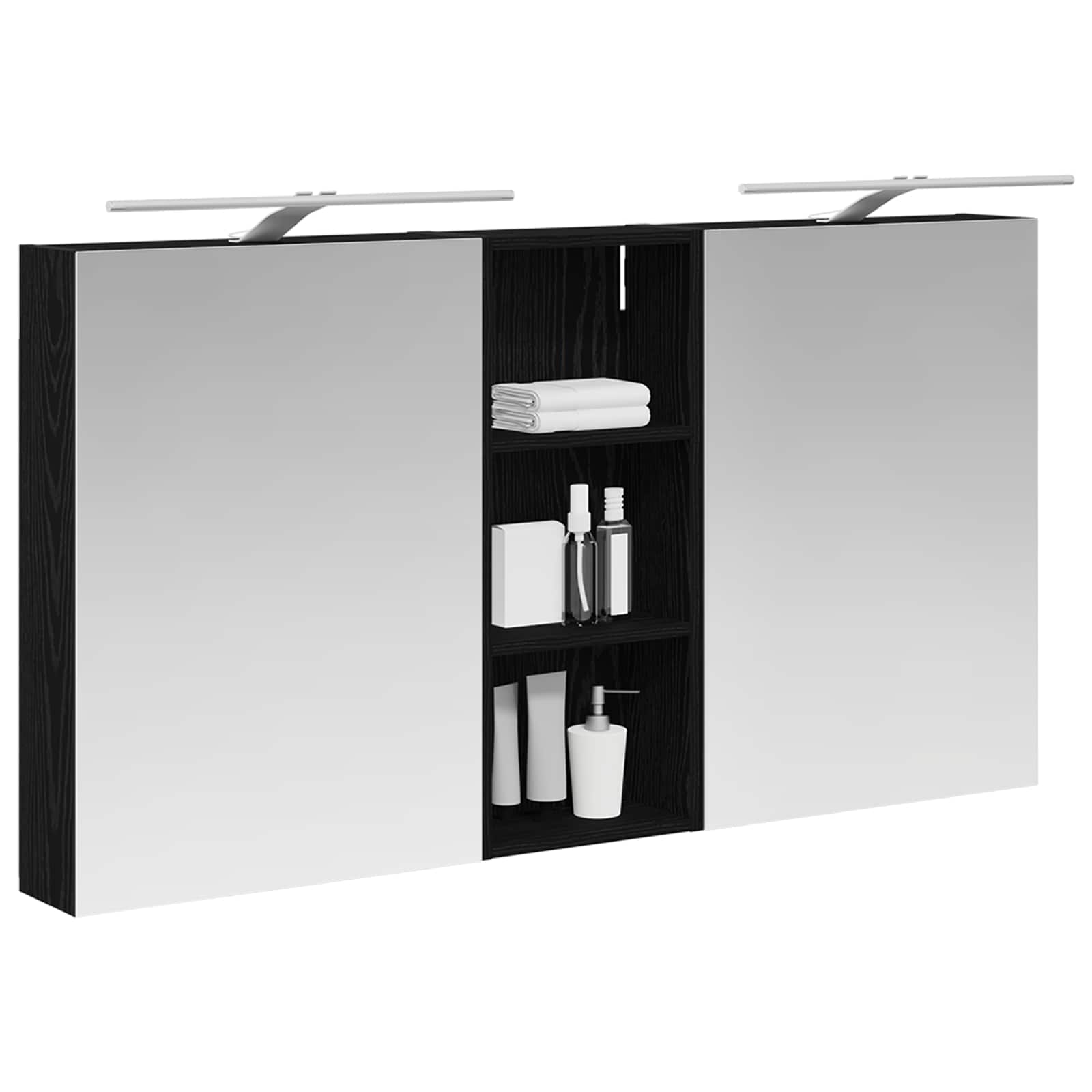 Badezimmerschrank-Set 3 pcs 130 x 14,5 x 70 cm Holzwerkstoff