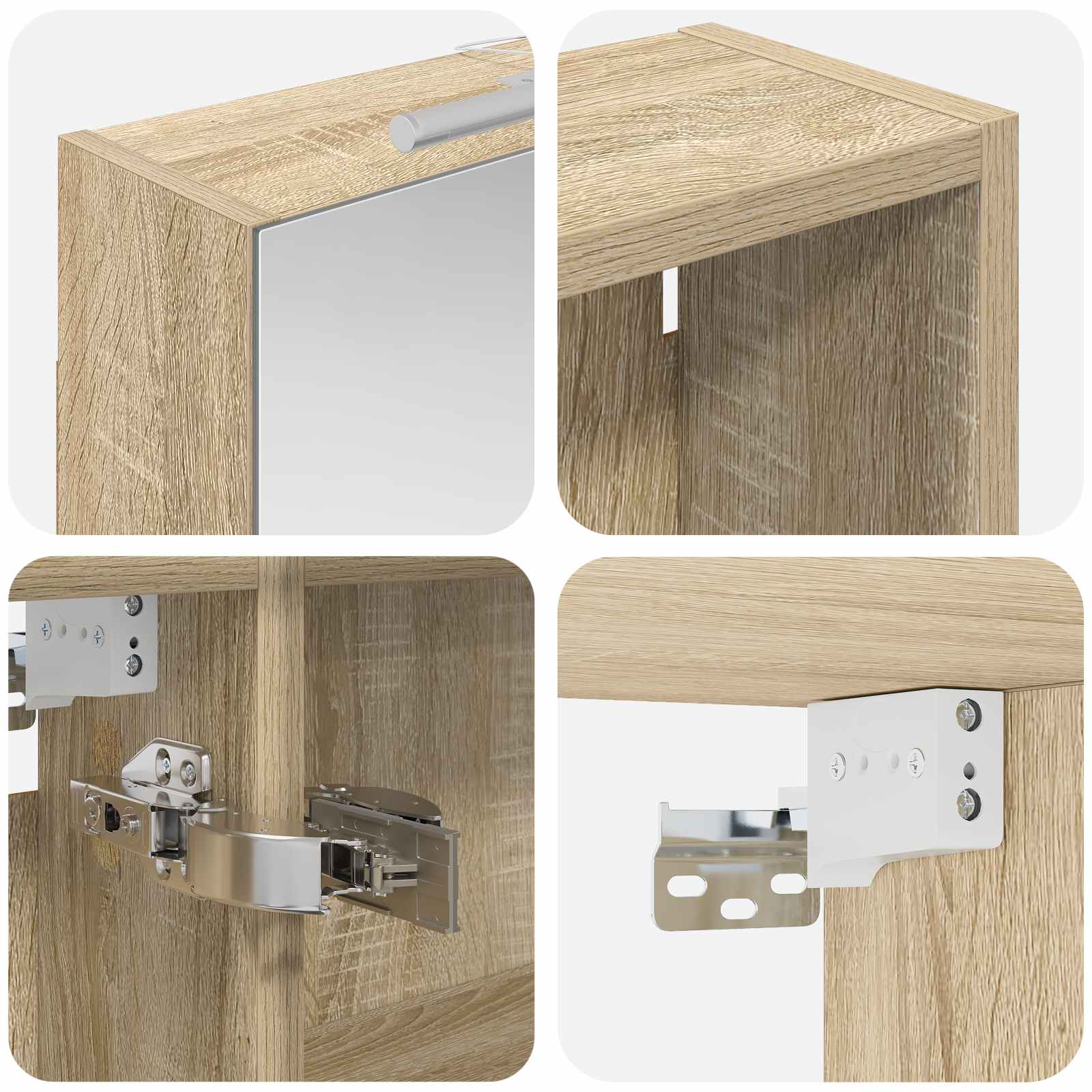 Badezimmerschrank-Set 3 pcs 130 x 14,5 x 70 cm Holzwerkstoff