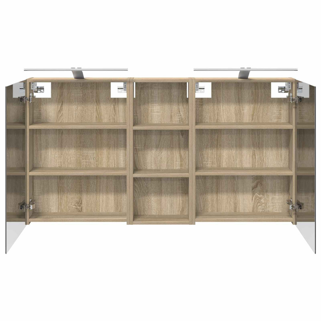 Badezimmerschrank-Set 3 pcs 130 x 14,5 x 70 cm Holzwerkstoff
