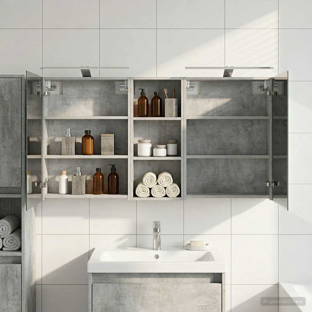 Badezimmerschrank-Set 3 pcs 130 x 14,5 x 70 cm Holzwerkstoff