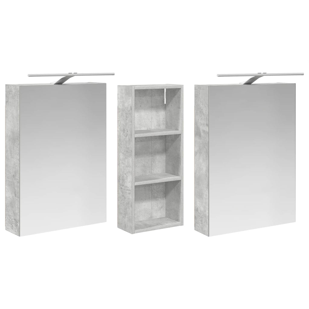 Badezimmerschrank-Set 3 pcs 130 x 14,5 x 70 cm Holzwerkstoff