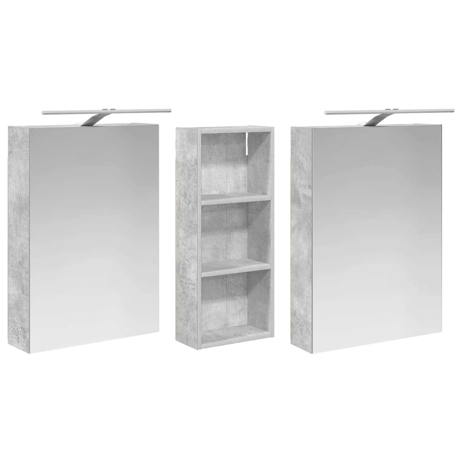 Badezimmerschrank-Set 3 pcs 130 x 14,5 x 70 cm Holzwerkstoff
