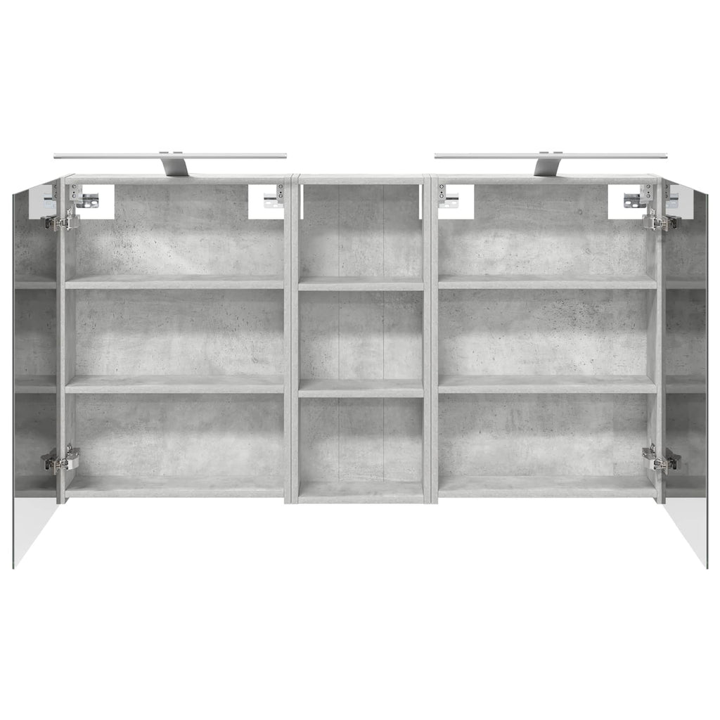 Badezimmerschrank-Set 3 pcs 130 x 14,5 x 70 cm Holzwerkstoff
