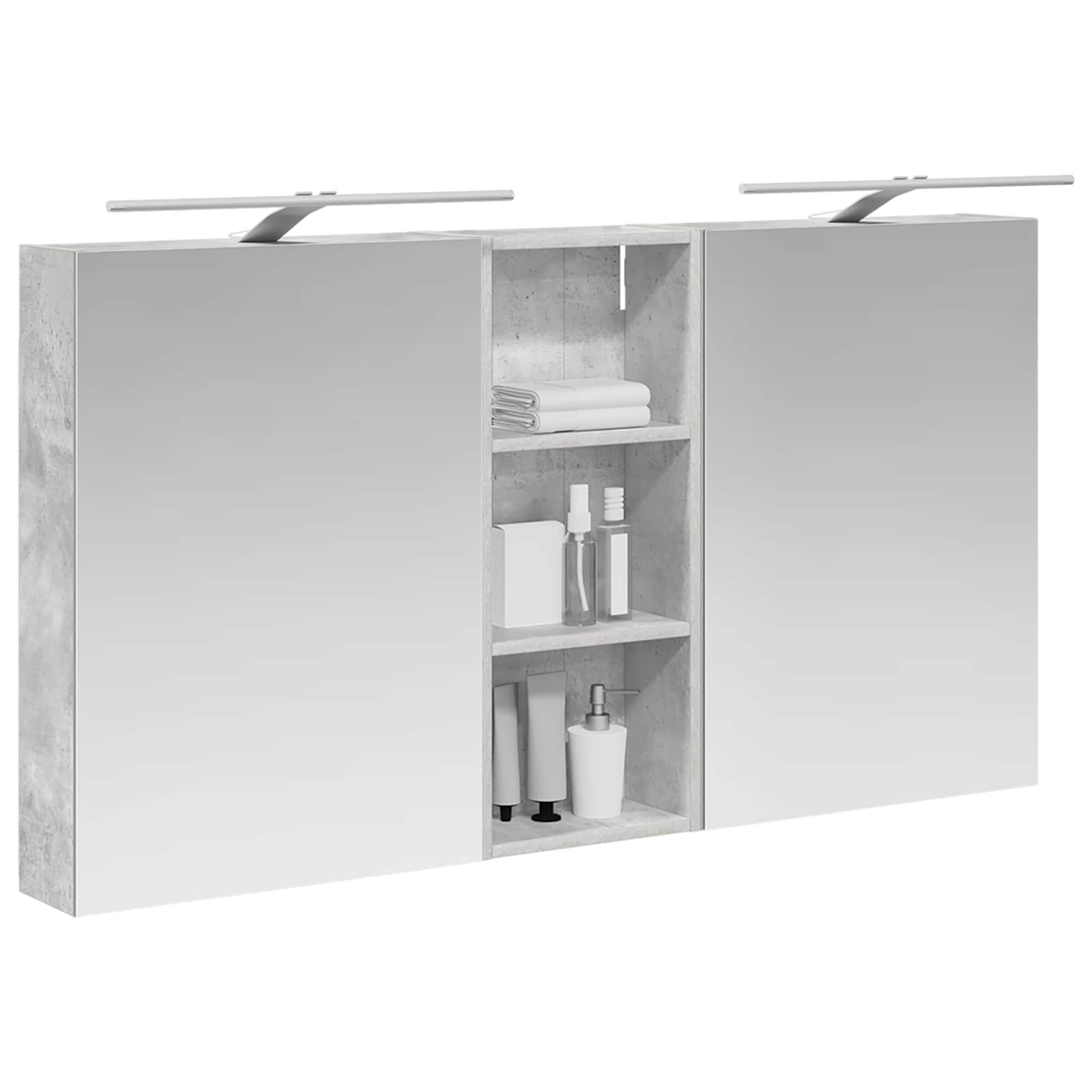 Badezimmerschrank-Set 3 pcs 130 x 14,5 x 70 cm Holzwerkstoff