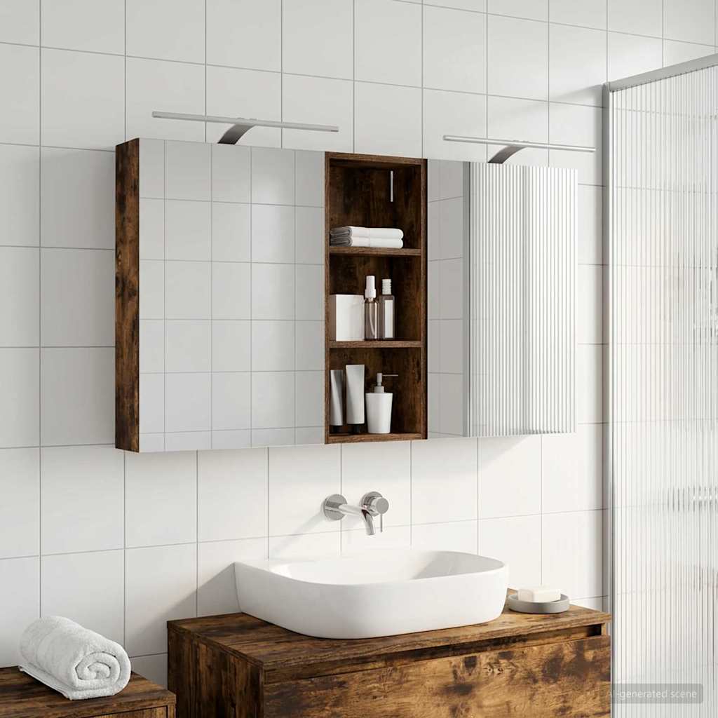 Badezimmerschrank-Set 3 pcs 130 x 14,5 x 70 cm Holzwerkstoff
