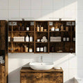 Badezimmerschrank-Set 3 pcs 130 x 14,5 x 70 cm Holzwerkstoff