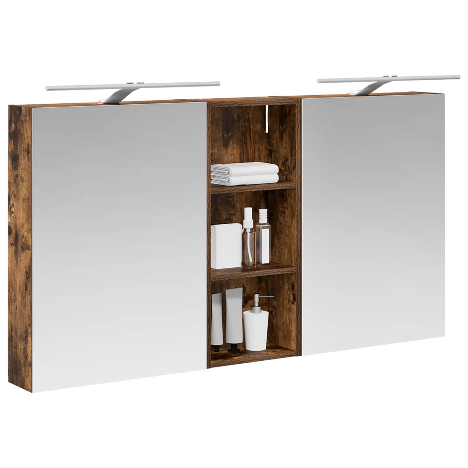 Badezimmerschrank-Set 3 pcs 130 x 14,5 x 70 cm Holzwerkstoff