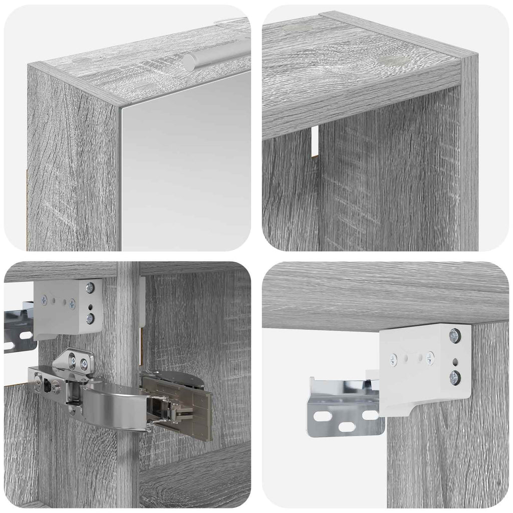 Badezimmerschrank-Set 3 pcs 130 x 14,5 x 70 cm Holzwerkstoff