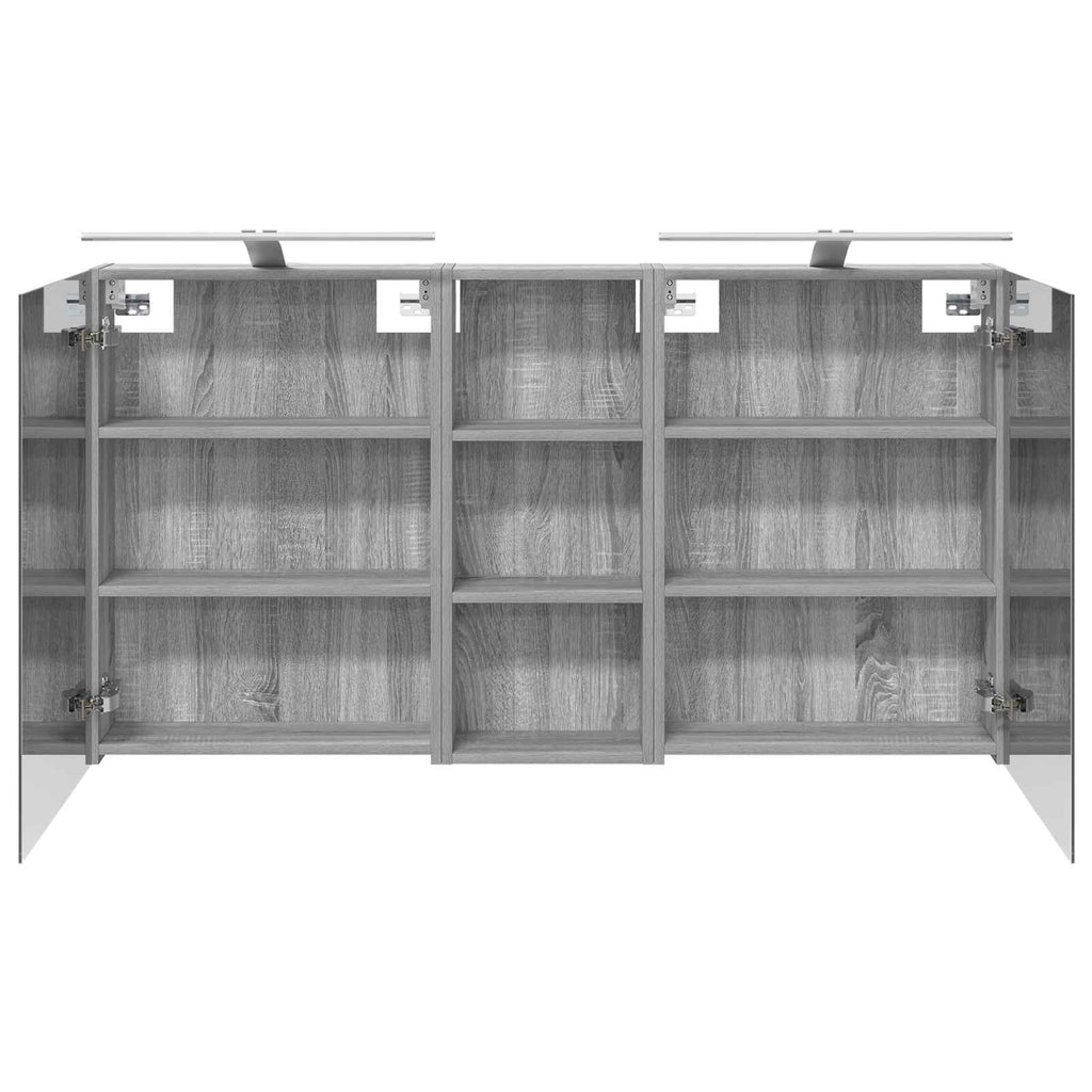 Badezimmerschrank-Set 3 pcs 130 x 14,5 x 70 cm Holzwerkstoff