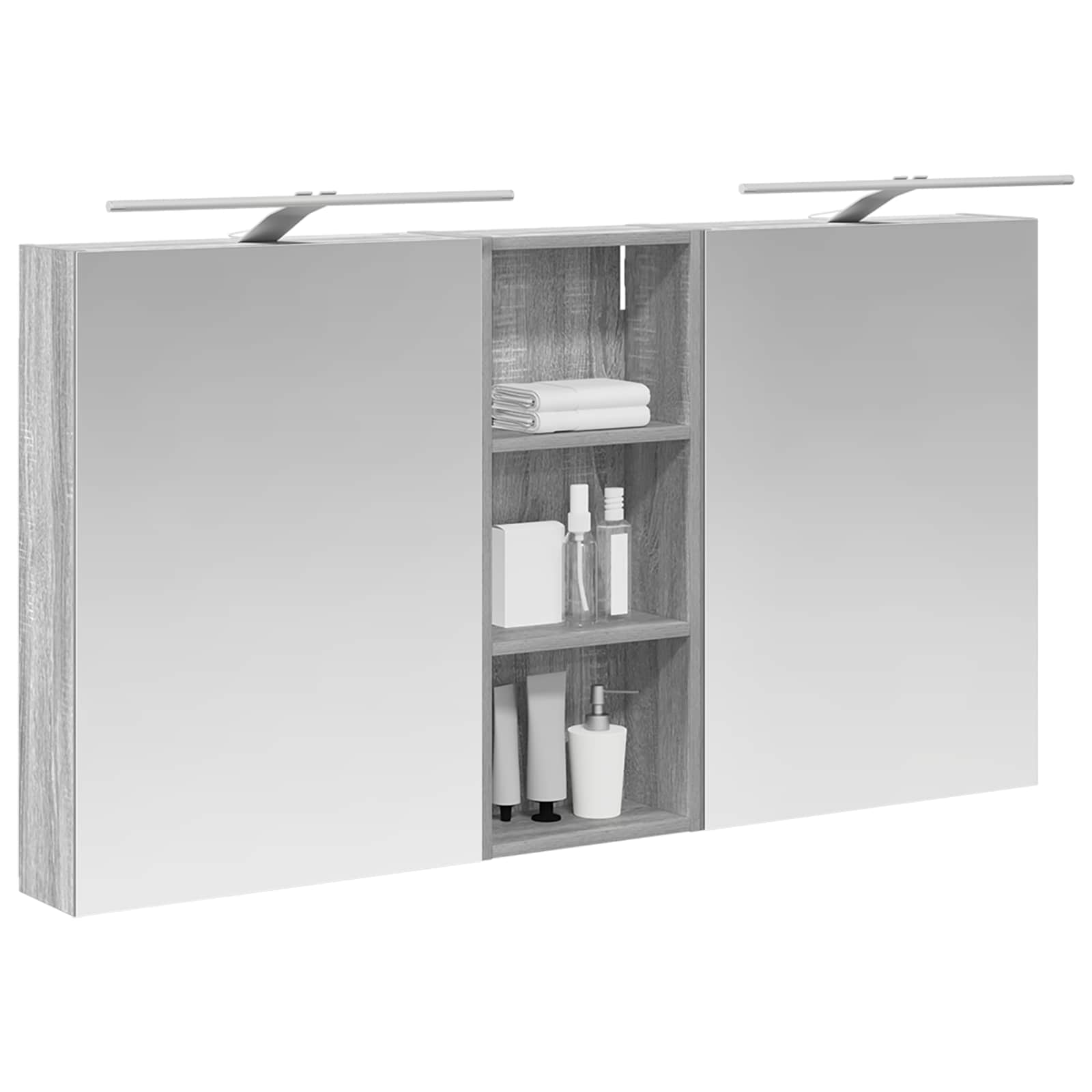 Badezimmerschrank-Set 3 pcs 130 x 14,5 x 70 cm Holzwerkstoff