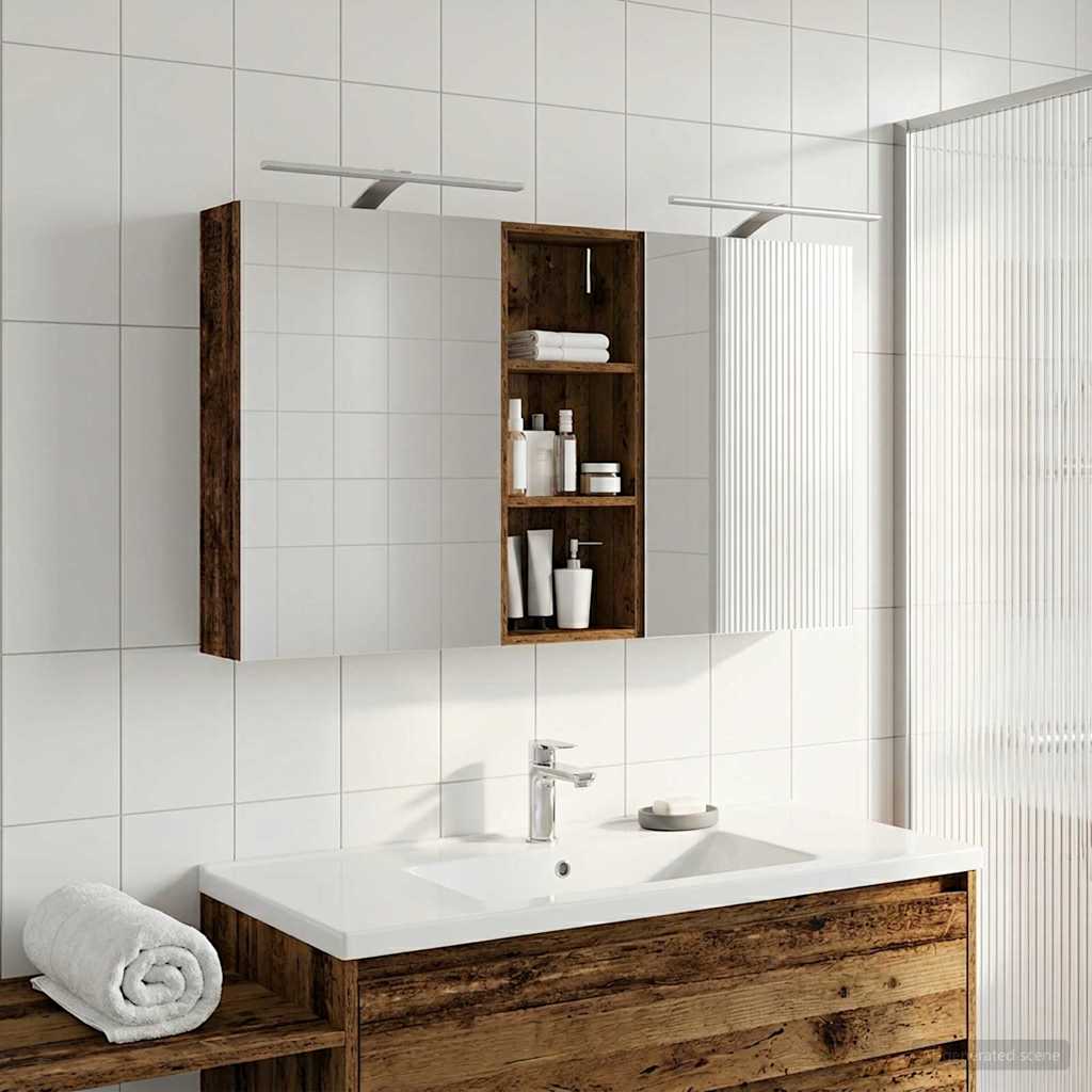 Badezimmerschrank-Set 3 pcs 130 x 14,5 x 70 cm Holzwerkstoff