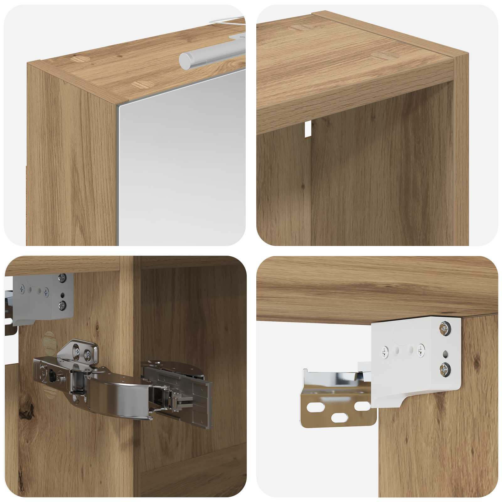 Badezimmerschrank-Set 3 pcs 130 x 14,5 x 70 cm Holzwerkstoff