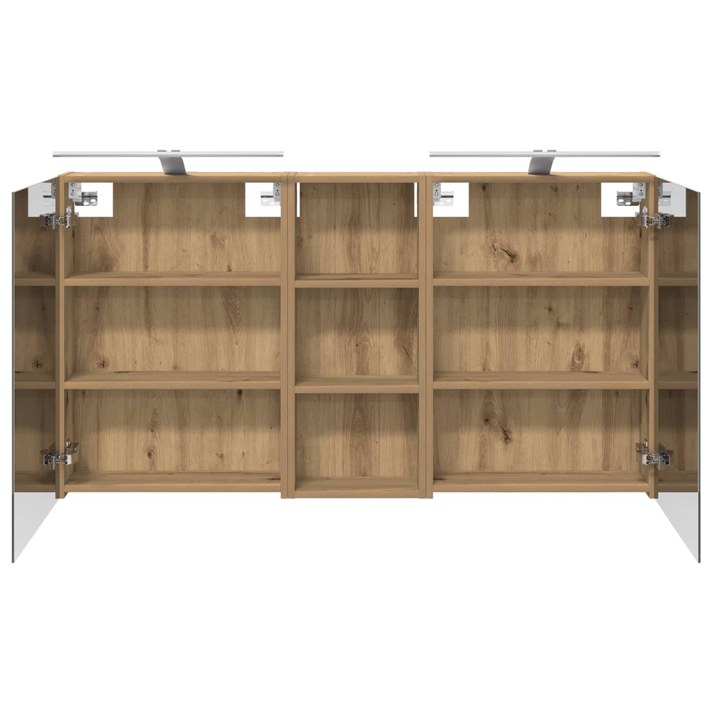 Badezimmerschrank-Set 3 pcs 130 x 14,5 x 70 cm Holzwerkstoff