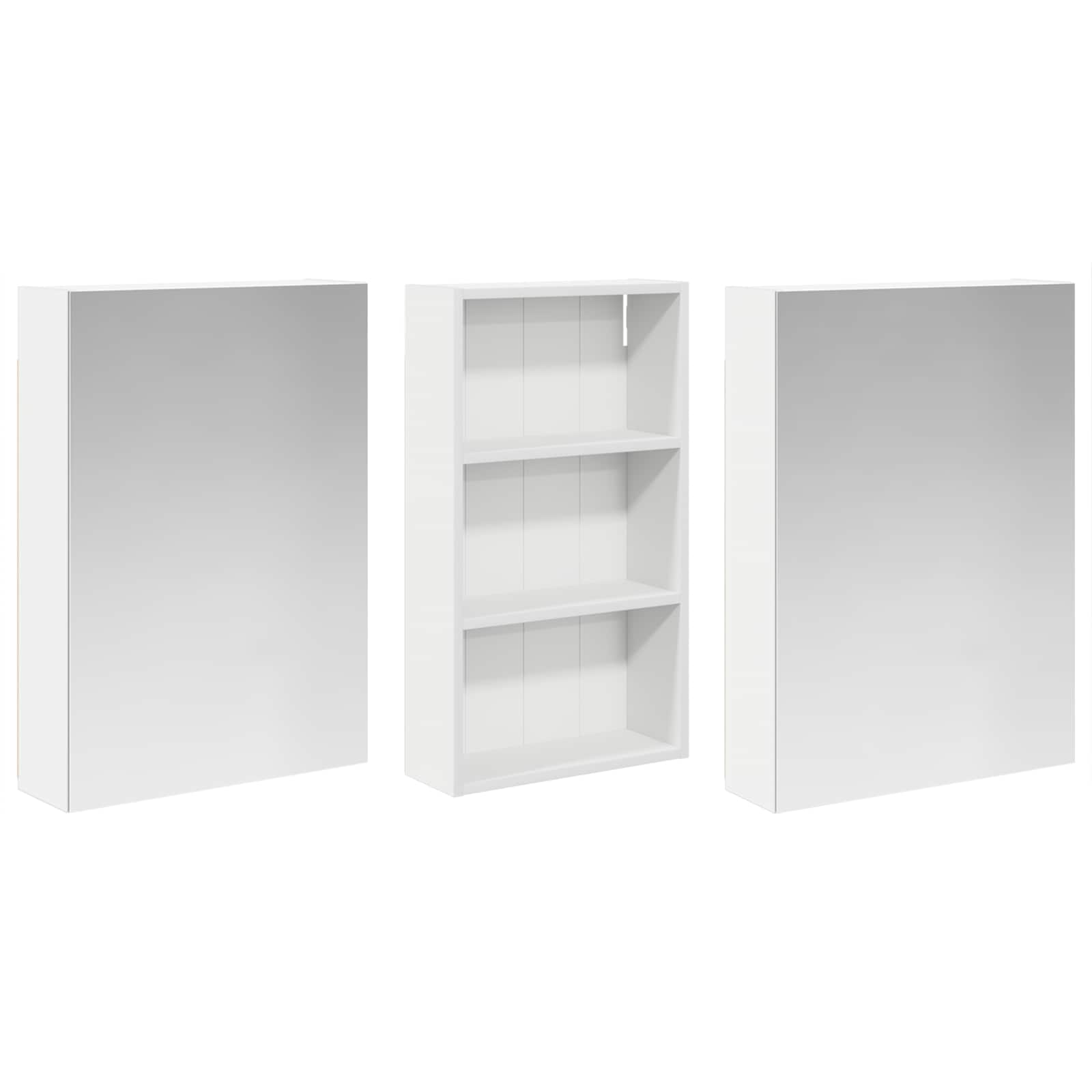 Badezimmerschrank-Set 3 pcs 140 x 14,5 x 70 cm Holzwerkstoff