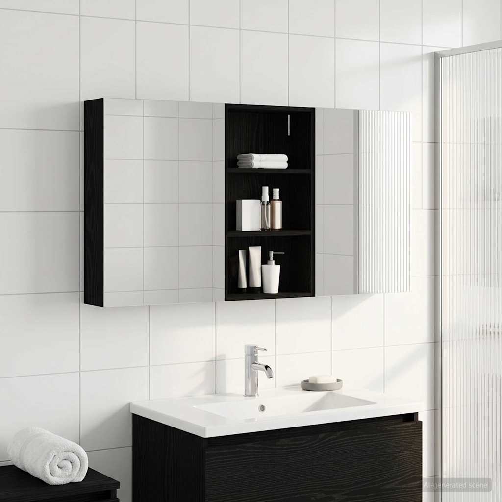 Badezimmerschrank-Set 3 pcs 140 x 14,5 x 70 cm Holzwerkstoff