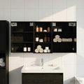 Badezimmerschrank-Set 3 pcs 140 x 14,5 x 70 cm Holzwerkstoff