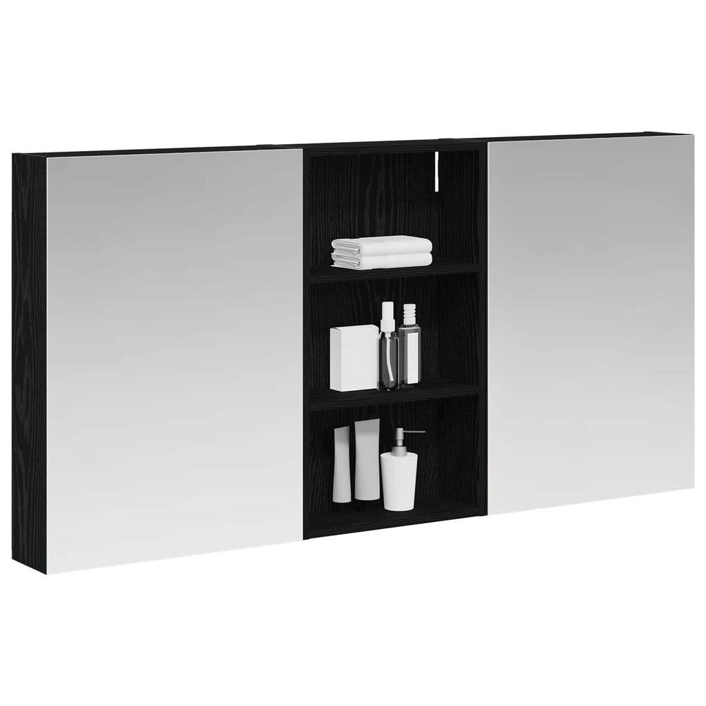 Badezimmerschrank-Set 3 pcs 140 x 14,5 x 70 cm Holzwerkstoff