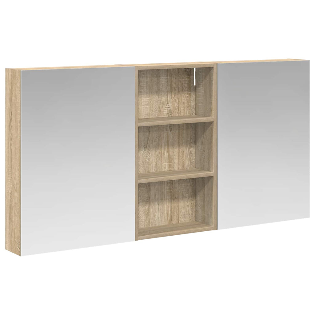Badezimmerschrank-Set 3 pcs 140 x 14,5 x 70 cm Holzwerkstoff