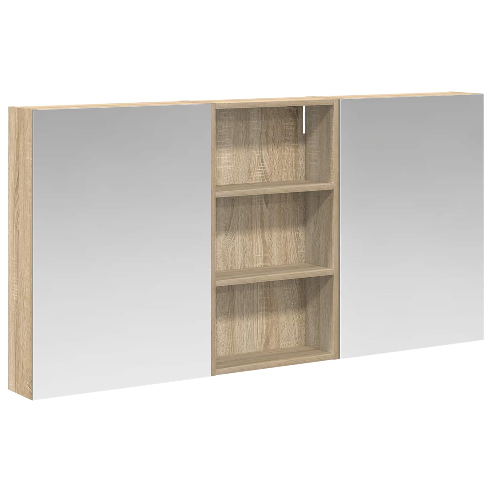 Badezimmerschrank-Set 3 pcs 140 x 14,5 x 70 cm Holzwerkstoff