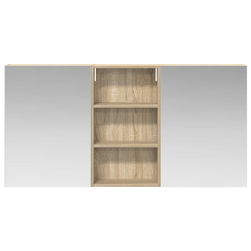 Badezimmerschrank-Set 3 pcs 140 x 14,5 x 70 cm Holzwerkstoff