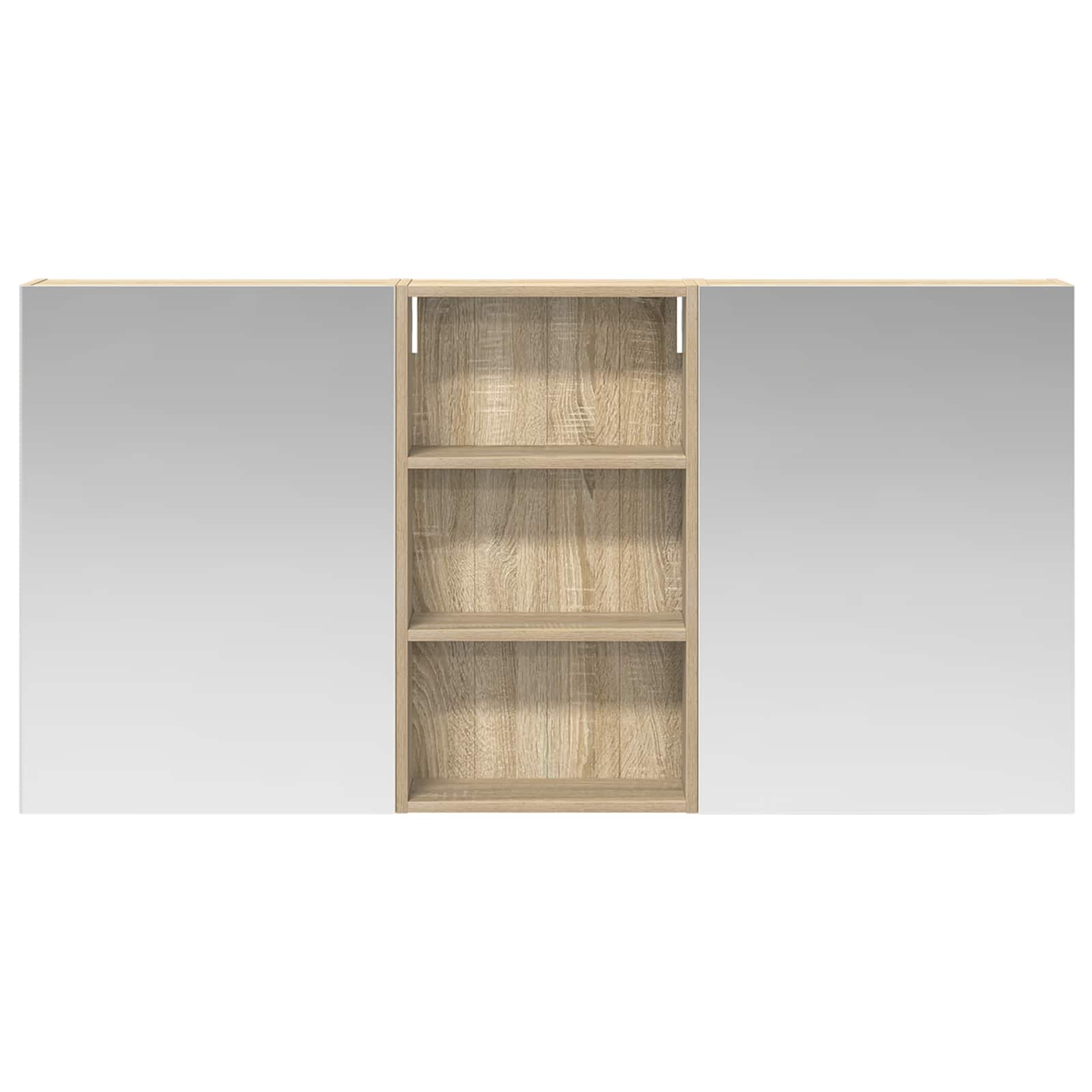 Badezimmerschrank-Set 3 pcs 140 x 14,5 x 70 cm Holzwerkstoff