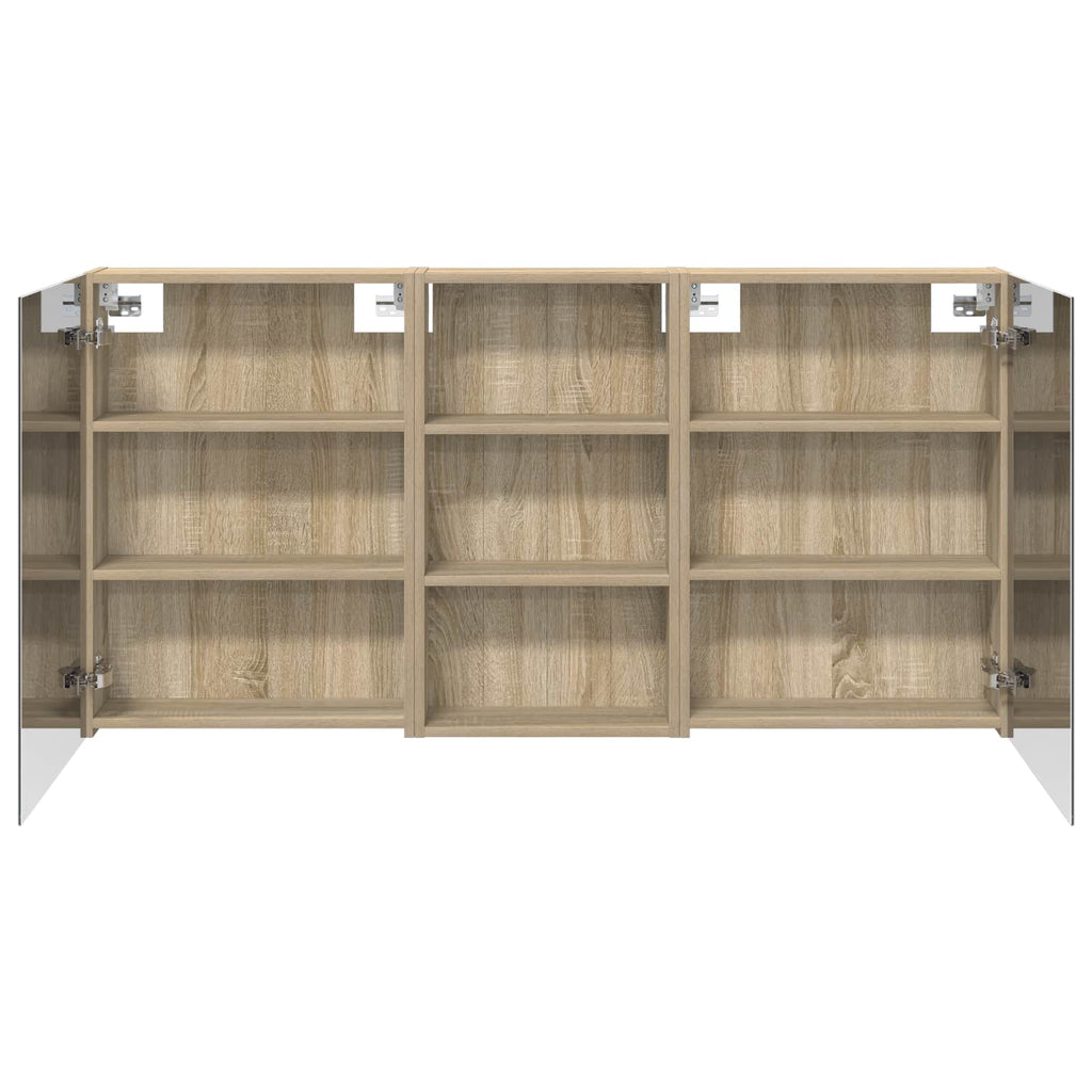 Badezimmerschrank-Set 3 pcs 140 x 14,5 x 70 cm Holzwerkstoff