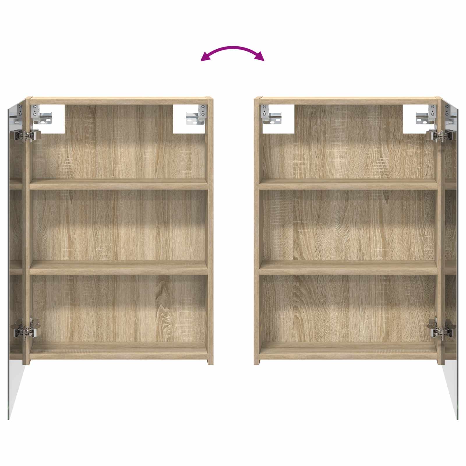 Badezimmerschrank-Set 3 pcs 140 x 14,5 x 70 cm Holzwerkstoff