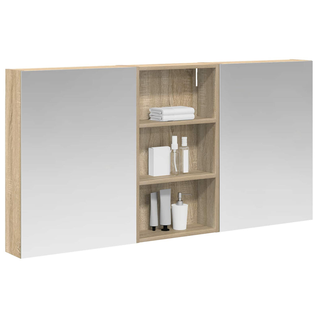 Badezimmerschrank-Set 3 pcs 140 x 14,5 x 70 cm Holzwerkstoff