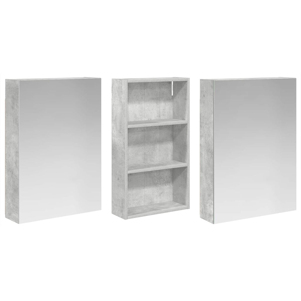 Badezimmerschrank-Set 3 pcs 140 x 14,5 x 70 cm Holzwerkstoff
