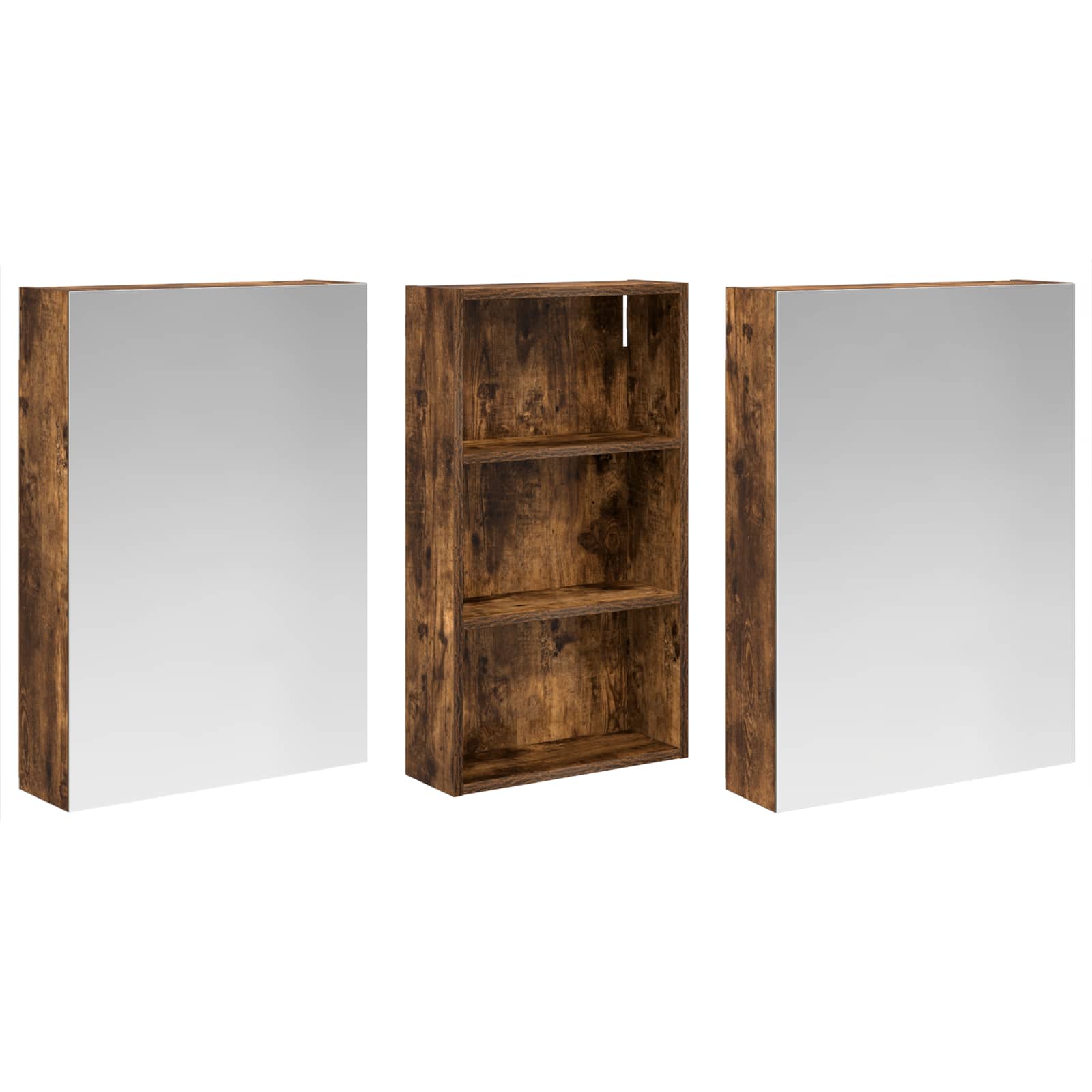 Badezimmerschrank-Set 3 pcs 140 x 14,5 x 70 cm Holzwerkstoff