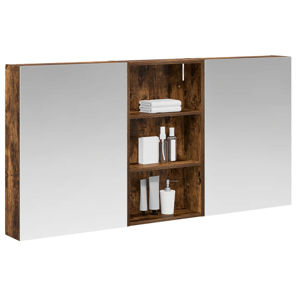 Badezimmerschrank-Set 3 pcs 140 x 14,5 x 70 cm Holzwerkstoff