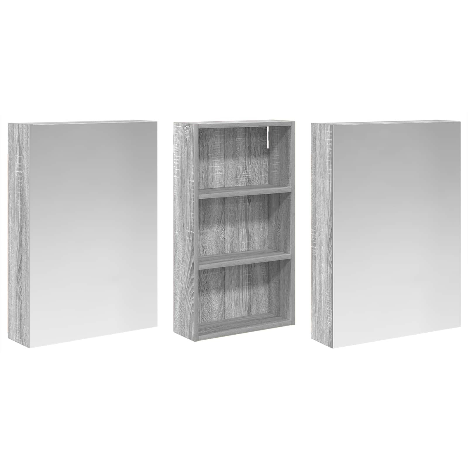 Badezimmerschrank-Set 3 pcs 140 x 14,5 x 70 cm Holzwerkstoff
