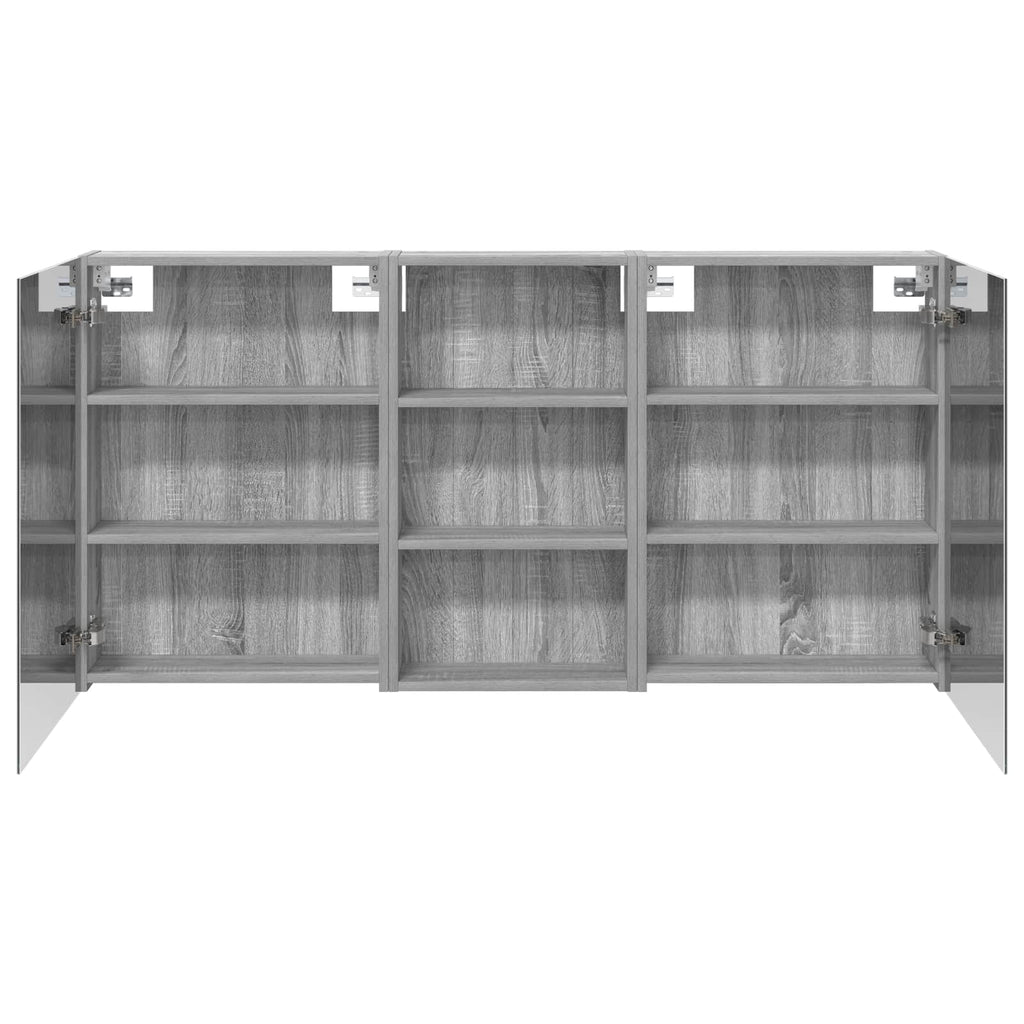 Badezimmerschrank-Set 3 pcs 140 x 14,5 x 70 cm Holzwerkstoff